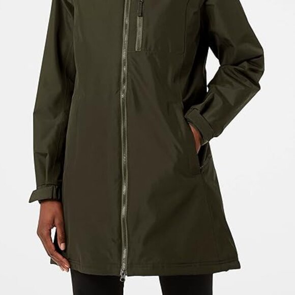 Helly Hansen Long Belfast Waterproof Hooded Jacket - Women's Sz XS - Picture 10 of 13